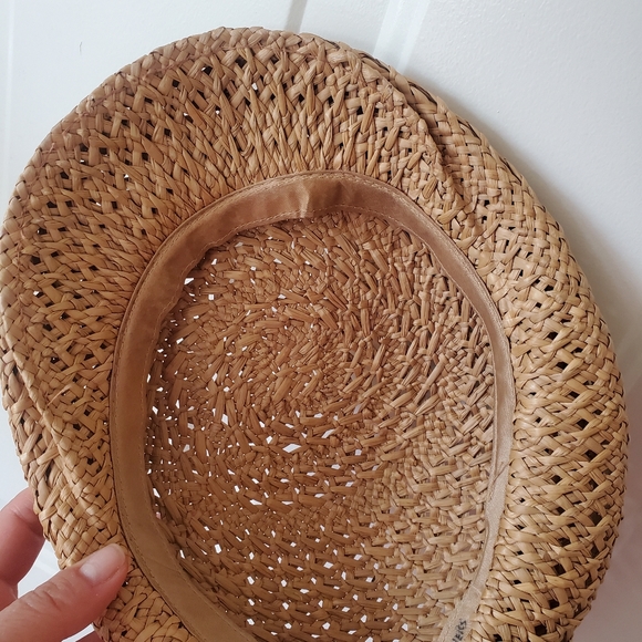 Vtg 1950's Straw Casquette Hat Made in USA size M - Picture 2 of 13